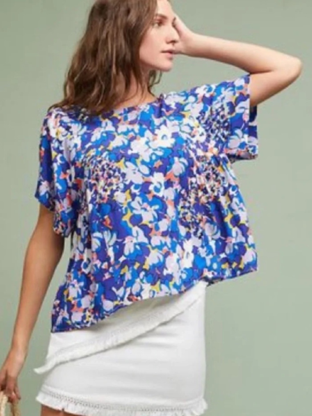 Anthropologie Maeve Milla Maeve floral blouse